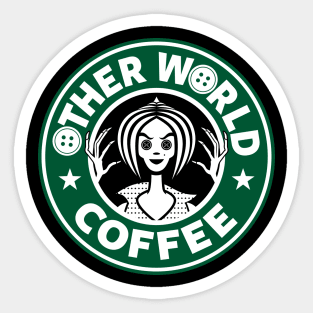 Otherworld Coffee Cute Spooky Horror Coffee Sticker